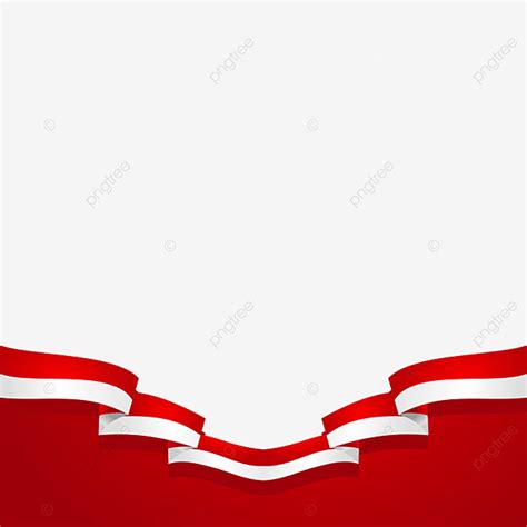 Red Ribbon Border Clipart Vector, Red White Ribbon Indonesia Flag Or ...