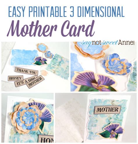 Printable Mother's Day Card in 3D! - Sweet Anne Designs