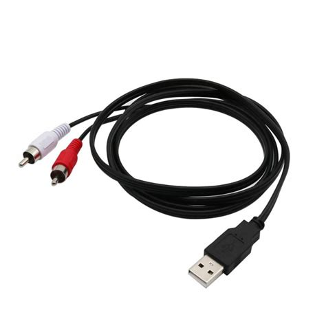 RCA to USB Cable, USB to RCA Cable,USB 2.0 Male to 2 RCA Male Video AV A/V Converter Camcorder ...