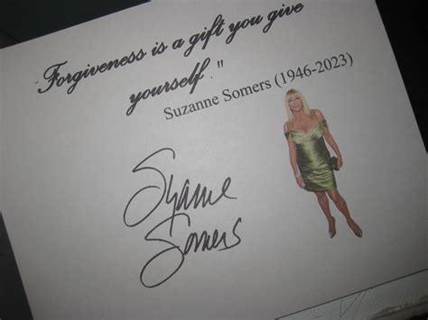 Suzanne Somers Signed Inspirational Quote Autograph Picture Display ...