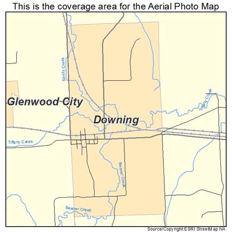 Aerial Photography Map of Downing, WI Wisconsin