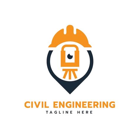 Premium Vector | Civil engineering logo design for construction business and architecture company