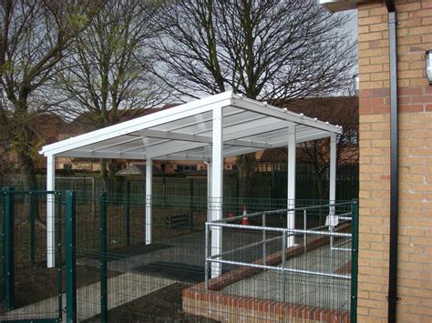 2m Powder Coated Aluminium Free Standing Canopy, Lean-to, Patio Cover ...