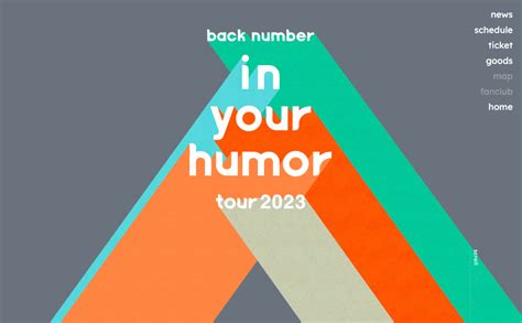 back number in your humor tour 2023 | MUSIC WEB CLIPS - バンド・アーティスト・音楽関連のWEBデザイン ギャラリーサイト