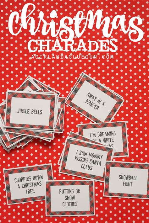 christmas charades game and free printable roundup! | Christmas ...