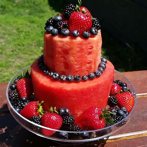 [Homemade] Watermelon birthday cake Food Recipes | Watermelon cake birthday, Watermelon cake ...