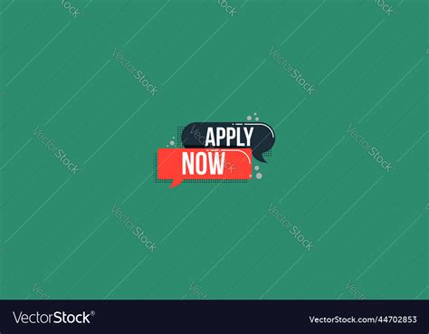 Apply now button flat design Royalty Free Vector Image