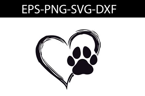 Paw Print Heart Svg,cat Paw Heart Svg Graphic by sweetsvg · Creative Fabrica