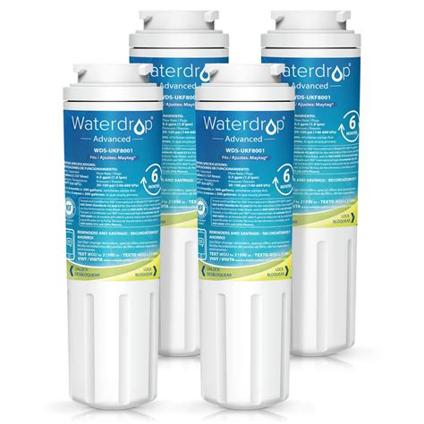 Waterdrop UKF8001 Refrigerator Water Filter, Compatible with Maytag UKF8001, UKF8001AXX-750 ...