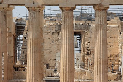 The Parthenon - temple dedicated to the goddess Athena on the Acropolis ...