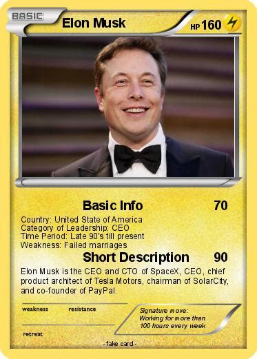 Pokémon Elon Musk - Basic Info - My Pokemon Card