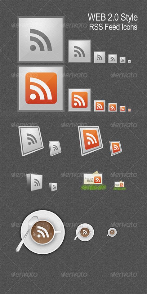 RSS Feed Icons | GraphicRiver