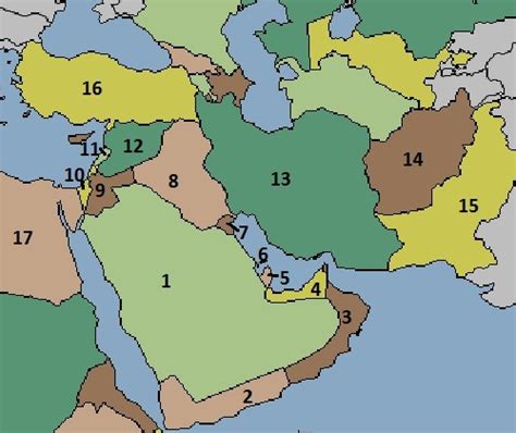 Middle East Map Test Game