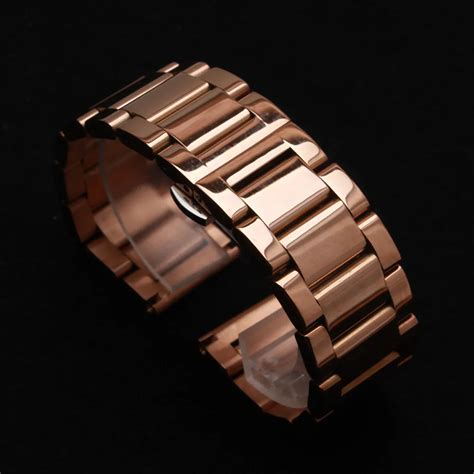 Watchbands 18mm 20mm 21mm 22mm 24mm Polished metal Men's Watch strap ...