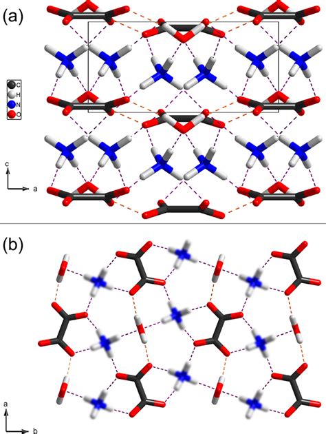 Crystal structure and hydrogen bonding networks of ammonium oxalate ...