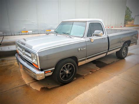 89 Dodge Ram D100. Original 2 tone paint. Original V8 318. I love her ...