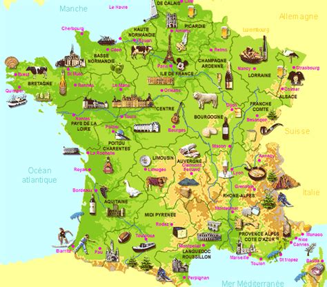 Carte touristique de France - Arts et Voyages