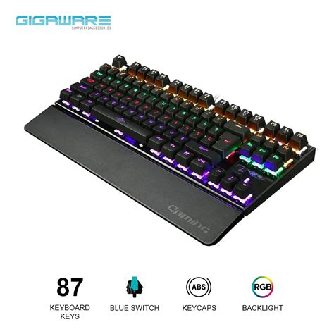 Gigaware K30 RGB Backlit Mechanical Keyboard (Blue Switch ...