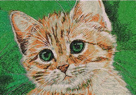 Kitten photo stitch free embroidery design 8 - Free embroidery designs links and download ...