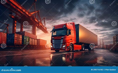 Modern Transportation Truck Stock Illustration - Illustration of wheels, traffic: 290716182