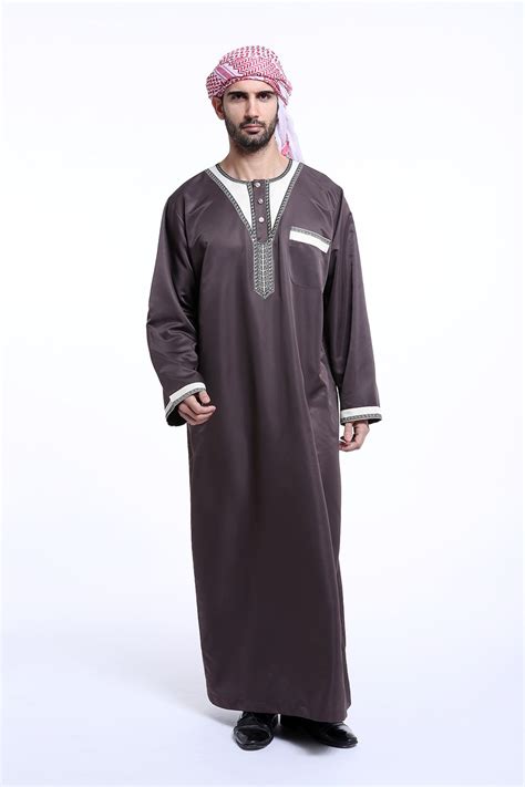 Fashion Kaftan Jubba Thobe Abaya Arab Muslim Islamic Clothing For Saudi Arabia Men Arabic ...