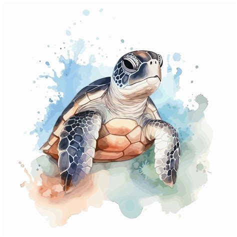 Premium Vector | A turtle with a blue and white spot on its chest.