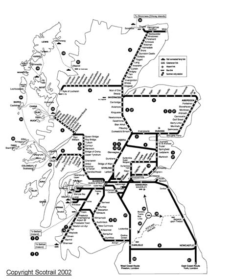 Scotland Rail Map - Scotland • mappery | Scotland road trip, Map, Scotland
