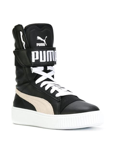 PUMA Rubber Lace-up Hi-top Sneakers in Black for Men - Lyst