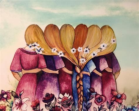 The six sisters best friends brisdemaid present art print | Etsy