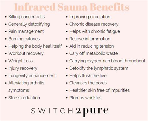 Infrared Sauna Benefits - Switch2Pure