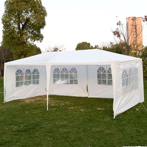 Canopy With Sidewalls 10 X 10 / 10' X 20' White Party Tent Gazebo ...