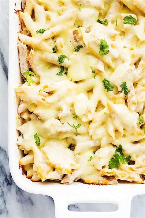 Chicken Alfredo Baked Penne | Creme De La Crumb