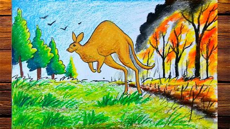 Save forest drawing||save world painting||Australia forest fire 2019 - YouTube