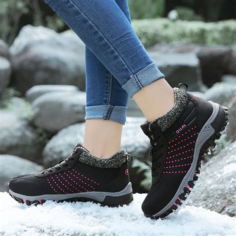 Women's Sneakers Winter Comfortable Warm Sports Running Shoes Women Brand Trend Lace up Outdoor ...