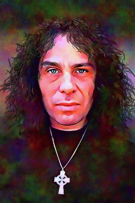 Ronnie James Dio Art Rainbow In The Dark by James West Mixed Media by The Rocker - Fine Art America