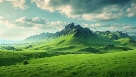 Mountains Wallpaper - Clouds, Fields, Nature #25755