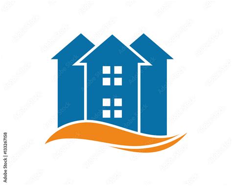 blue house silhouette Stock Vector | Adobe Stock