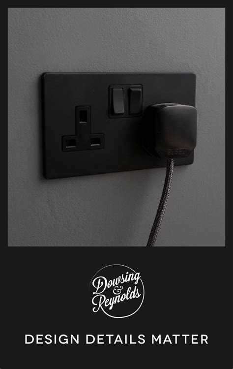 Black double socket | Sockets, Industrial style interior, Plug socket