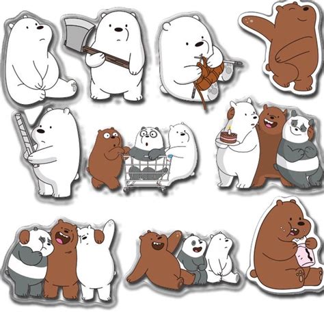 We bare bears stickers, Hobbies & Toys, Stationery & Craft, Craft Supplies & Tools on Carousell