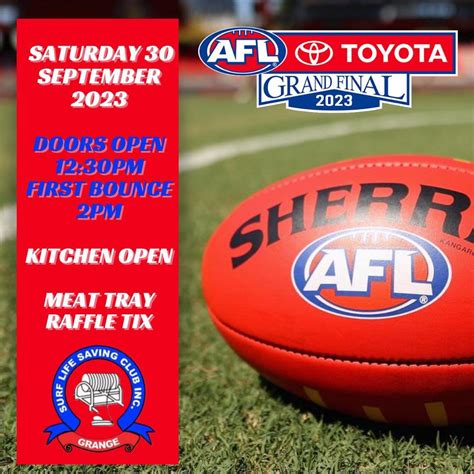 AFL Grand Final Show - Sat 30th Sept — Grange SLSC