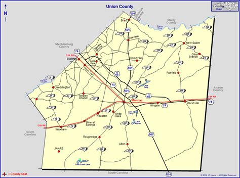 Map Of Union County Nc - Map Of West