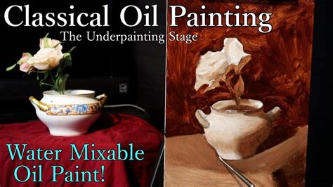 WATER MIXABLE Oil Painting TUTORIAL – Underpainting | Underpainting, Oil painting lessons, Oil ...