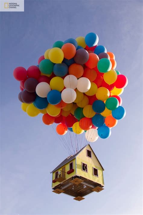 National Geographic Recreates Flying Balloon House From Pixar's "Up"