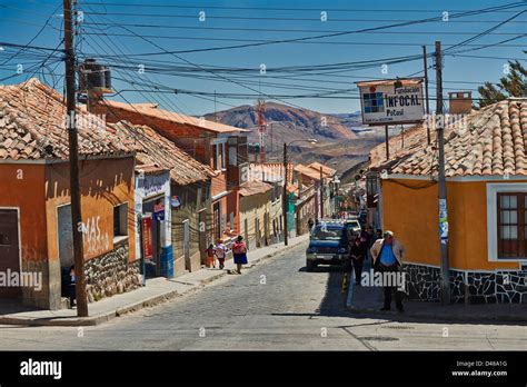 Colourful colonial architecture in the streets of Potosi Stock Photo ...