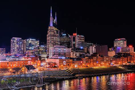 Nashville Night Skyline Photograph by Nick Zelinsky Jr - Fine Art America