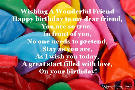 Friends Birthday Poems