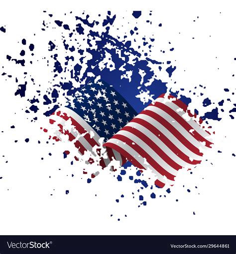 Grunge american flag flag usa united Royalty Free Vector