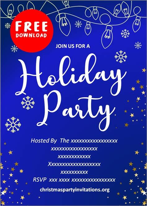 Holiday Party Invitations Templates Free – Christmas Invitations