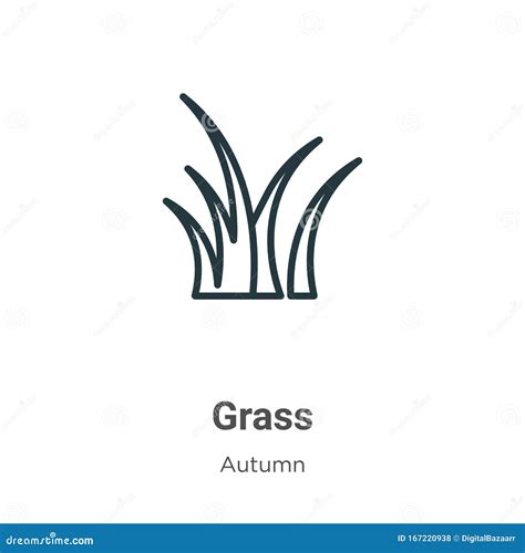 Grass Outline Vector Icon. Thin Line Black Grass Icon, Flat Vector Simple Element Illustration ...