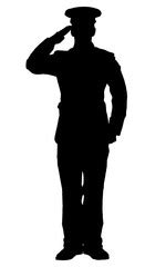 Saluting Soldier Silhouette : Saluting Soldier Silhouette Free Vector ...